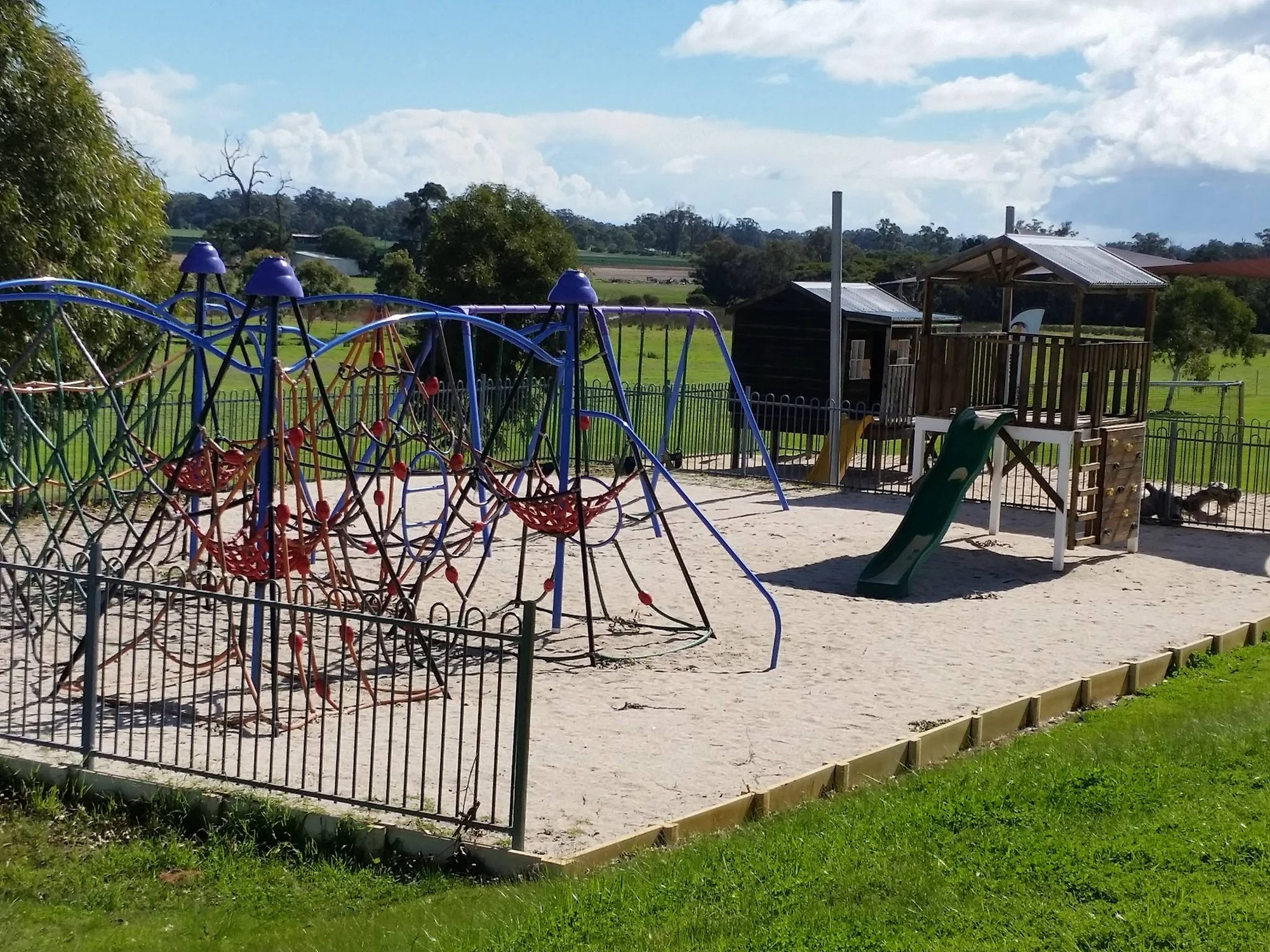 The outdoor playground beside the brewery lawn