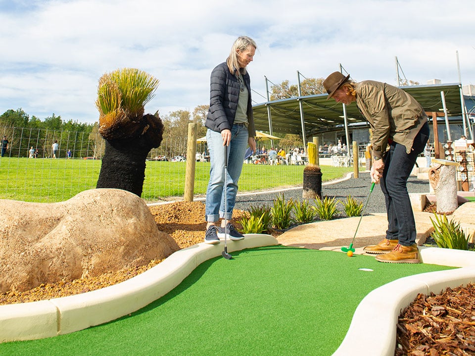Fun day out playing mini golf near Mandurah at OCRB