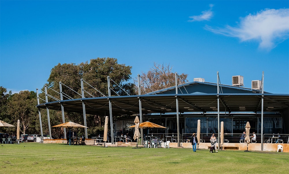 Old Coast Road Brewery venue in Myalup WA – craft beer and outdoor space